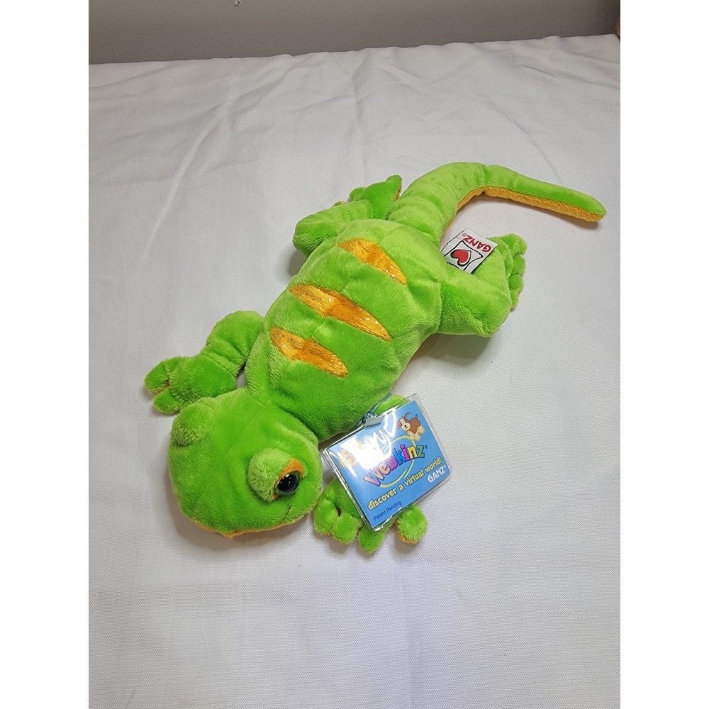 Ganz Webkinz Lemon Lime Gecko HM200 Plush New w/ Sealed Code Tag